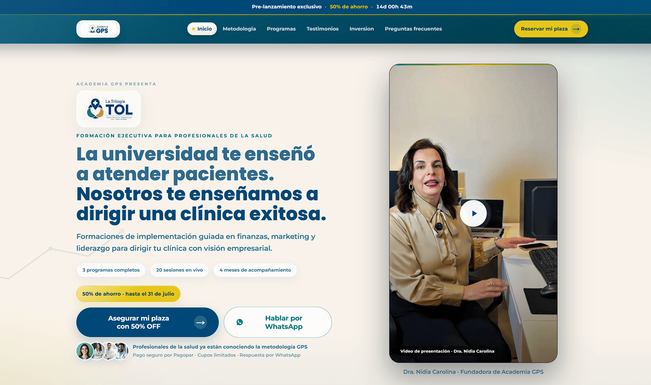 Logo de Academia GPS, landing de venta para formación online