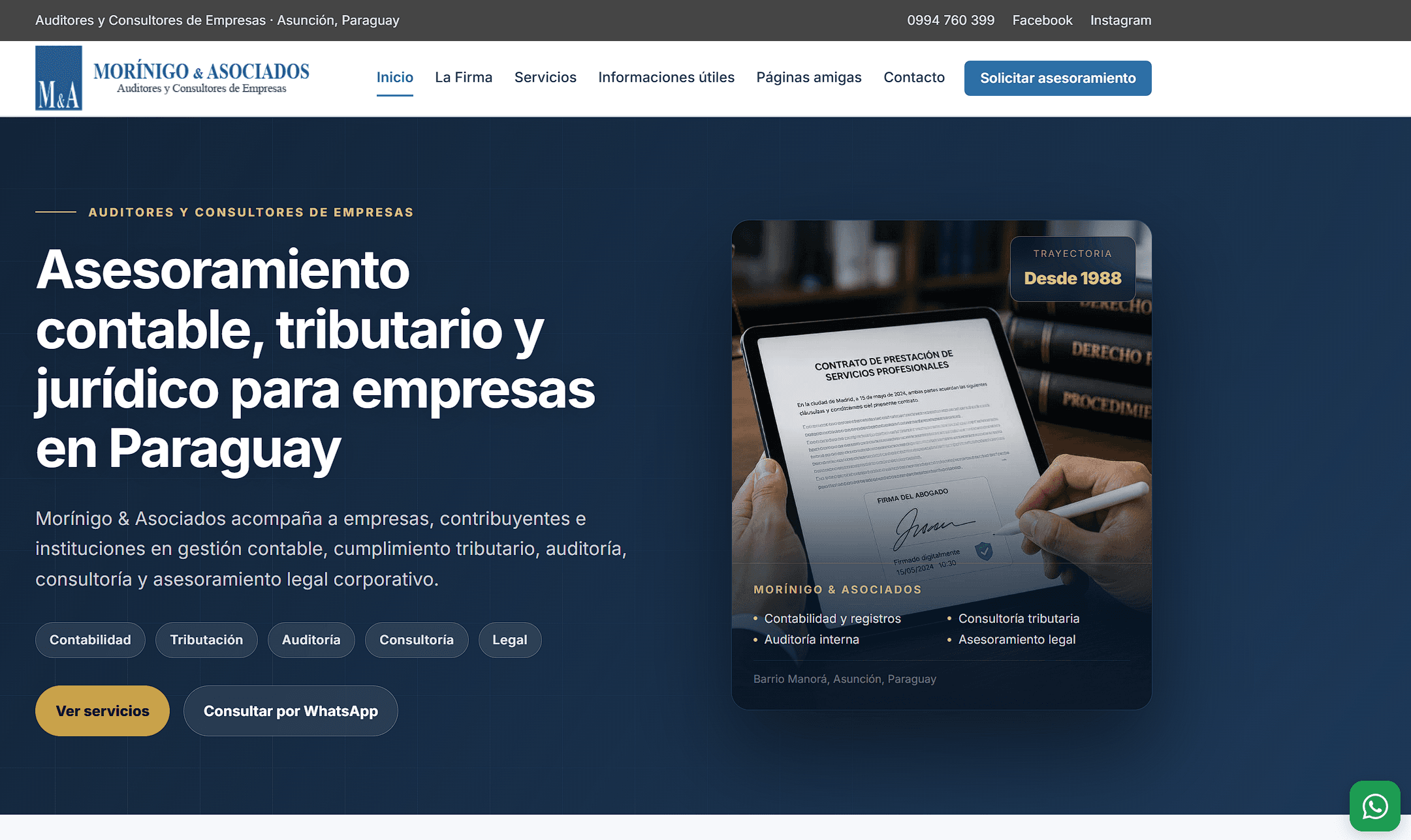 Morinigo y Asociados, estudio jurídico y contable